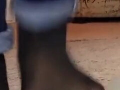 Gode, Femme dominatrice, Fétiche des pieds, Nylon, Solo