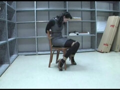 Lilly chair-tied ballgagged