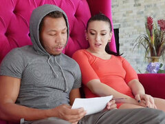 Verga grande, Negro, Mamada, Pareja, Garganta profunda, Polla, Corridas faciales, Interracial