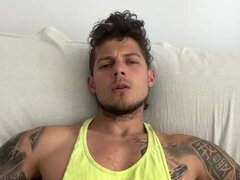 Leie, Spermaladung, Fetisch, Masturbation, Solo, Tätowierung