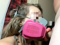 At least this prostitute has a neat respiratory system covid 19 PPE blowjob