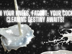 On Your Knees, Fag - Your Cock-cleaning Destiny Awaits!