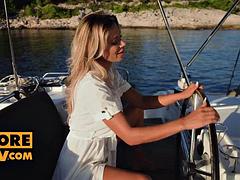 Sex on the open water with tasty rich MILF Shalina Devine