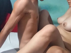 18 let, Amatéři, Asijské, Pár, Přírodní prsa, Jezdectví, Teenka