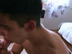 Horny boy puts a big one down the mouth and ass