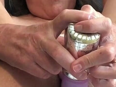 Hot MILF Pussy Gape Big Rabbit Masturbate Orgasm Close up Mature Granny