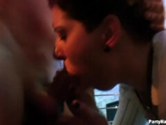 Stor kuk, Svart, Mellanrasig, Orgie, Party, Stockings, Suger, Tuttar