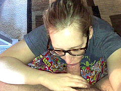 아마추어, 오랄섹스, 사정 샷, 얼굴에