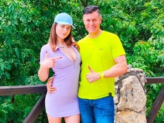 デカ尻, デカパイ, フェラチオ, 手コキする, キス, 淫乱熟女, 自然山雀, アウトドア