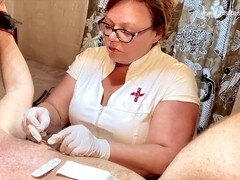 Extreme medical chastity: Dominatrix Mistress plays with caged German cock in intense BDSM session