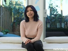 Sweet outgoing Asian girl fucks the 5th guy of her life