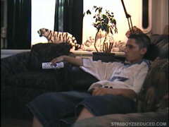 Helping a Str8 Boy Cory Cum