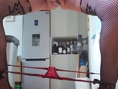 Leie, Blondine, Frau, Masturbation, Reif, Zierlich, Solo, Strümpfe