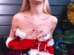 Santa girl Masturbating. Solo