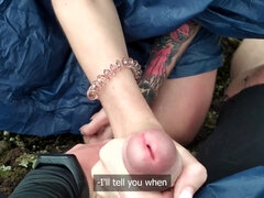 아마추어, 오랄섹스, 흑갈색 머리, 음경, 집에서 만든, 야외의, 셀카, 공개적인