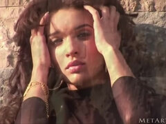 茶髪の, 女, Hd, 下着, アウトドア, 一人, ストッキング