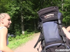 Blondýna, Klub, Evropské, Lesbické, Venku, Na veřejnosti, Vyholené, Teenka