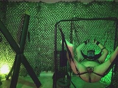 Private electro session with a rough pup in a secret playroom