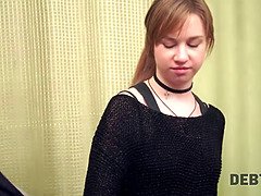 フェラチオ, ハードコア, 現実, 赤毛, ラフ, ロシア人, 靴下, ティーン