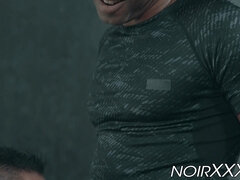 Anal, Stor pik, Sort, Pik, Homoseksuel, Hårdt, Muskel, Tatovering