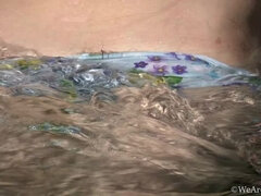 Kont, Bruinharig, Harig, Masturbatie, Rijpe lesbienne, Buiten