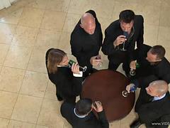 Asiatisch, Blasen, Gruppensex, Gruppe, Milf