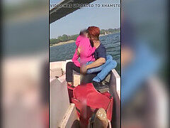 couple Romance on boat.fucking & taking jizm on face.