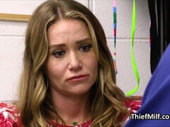 Milf suspect moans riding officers dick