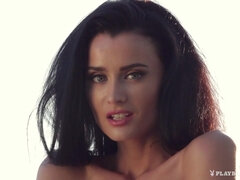 Beleza, Morena, Garganta funda, Pau, Fêmea, Hd, Mamilos, Solo chão