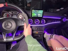 Luna Doll Outdoor Car Sex - Mercedes Fuck with Busty French Babe