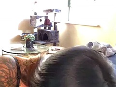 Vakker, Stor kukk, Store pupper, Svart, Kukk suging, Mørk, Pupper