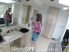 NannySpy Thieving Nanny Adria Rae fucked after being caught stealing