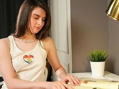 18, Amatør, Røv, Brunette, Onani, Mager, Teenager, Bryster