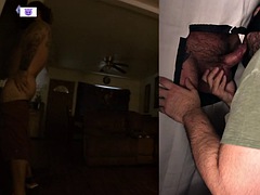 Straight muscle stud gets drained at the glory hole