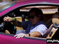 Naked MILF and teens waxing a Ferrari