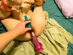 Bdsm, Bondage, Kondom, Sperma shot, Orgasm, Fitta, Slav, Leksaker