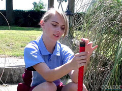 Hockey Stick Jerk off Featuring Chloe Toy