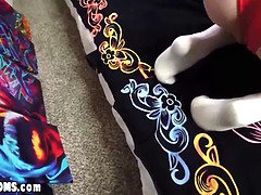 Blondína, Prsnatá, Na psíka, Hd, Homemade, Strip, Stripping, Tetovanie