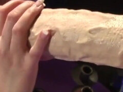 In sex toys the blonde slut gets her pussy fucked with a cock and with the available objects