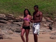 Avsugning, Brunett, Ebenholts, Ansiktsbehandling, Hd, Mellanrasig, Latina, Offentlig