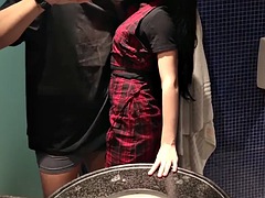 큰 음경, 커플, 갈라지는, 하드코어, 호텔, 라티나, 샤워, 빼빼한