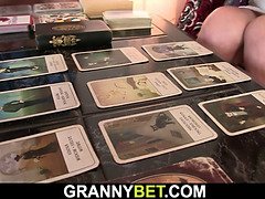 Hairy pussy skinny granny rides his big meat