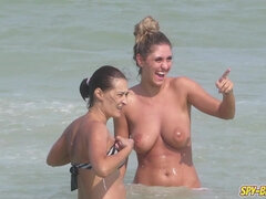 Spiaggia, Bikini, Ragazza, Guardone