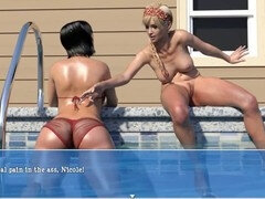 Américain, Grossier, Énorme, Maman, Nue  à poil, De plein air, Public, Nénés