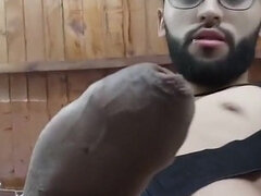 아마추어, 큰 음경, 사정 샷, 수음, 혼자, 웹캠