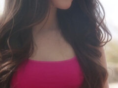 Grote kont, Bruinharig, Tepels, Buiten, Slipje, Geschoren, Alleen, Tatoeage