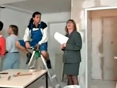 Gangbang Archive Hot blonde gets nailed by 6 construction workers