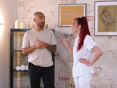 Dype svelg, Bakfra, Runke, Raseblandet, Kyssing, Massasje, Olje, Rødtopp