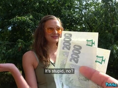 お尻, デカパイ, フェラチオ, 茶髪の, チェコ, ヨーロピアン, 公共, オマンコ