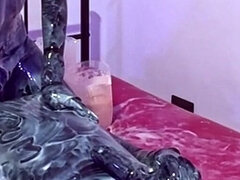 Bondage disciplin sadomasochisme, Par, Fetish, Håndjob, Latex, Latinsk, Mexican, Fisse